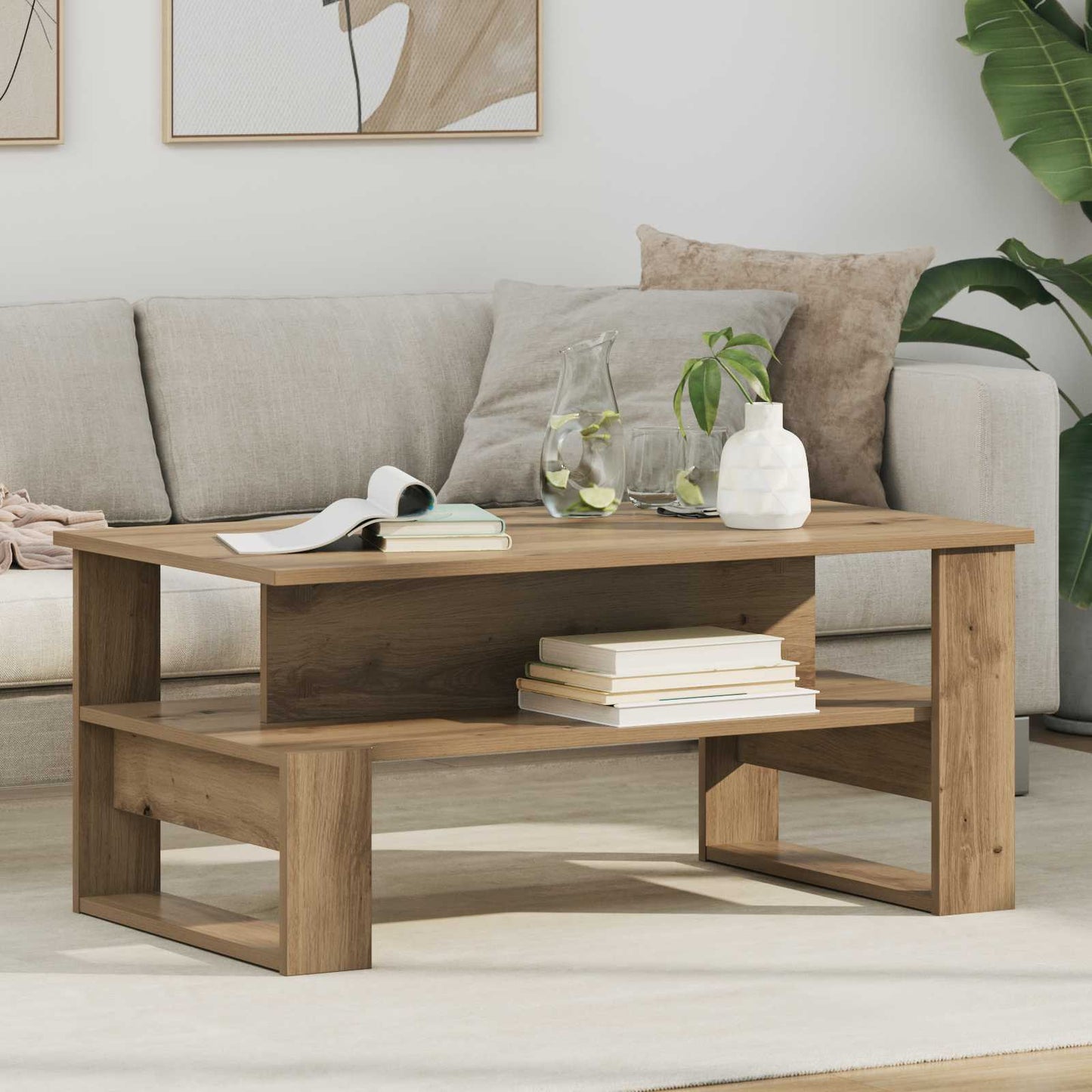 Coffee Table Artisan Oak 90 x 50 x 40 cm Engineered Wood