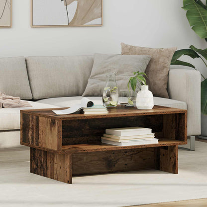 Coffee Table Old Wood 80 x 46 x 35 cm Engineered Wood