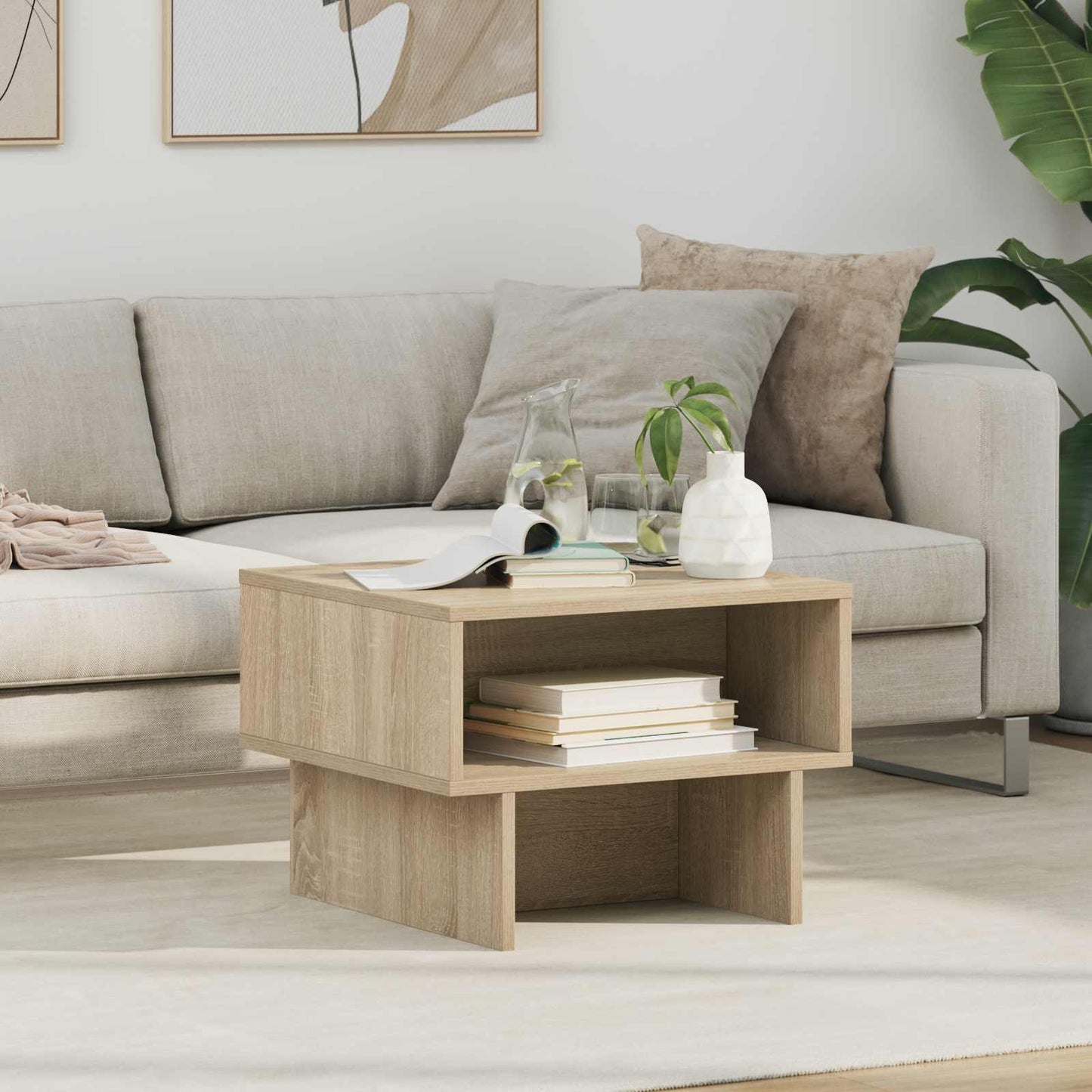 Coffee Table Sonoma Oak 48 x 46 x 35 cm Engineered Wood