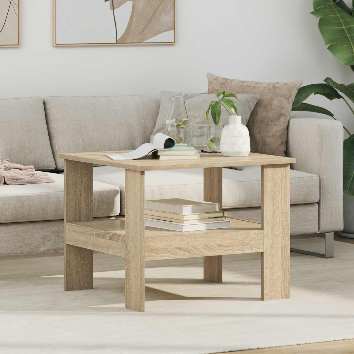 Coffee Table Sonoma Oak 57 x 55 x 45 cm Engineered Wood