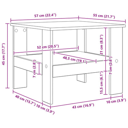 Coffee Table Sonoma Oak 57 x 55 x 45 cm Engineered Wood