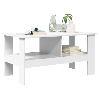 Coffee Table White 90 x 50 x 45 cm Engineered Wood