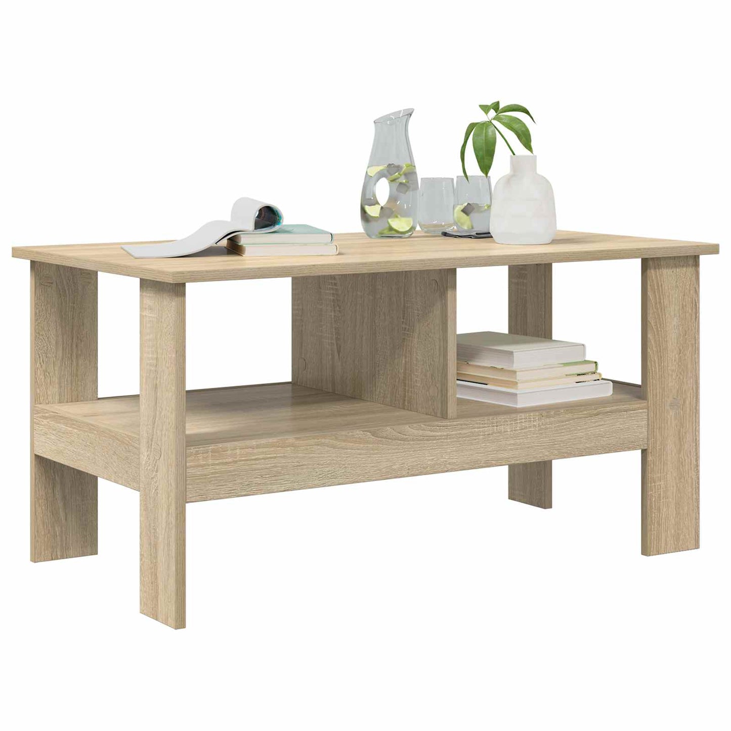 Coffee Table Sonoma Oak 90 x 50 x 45 cm Engineered Wood