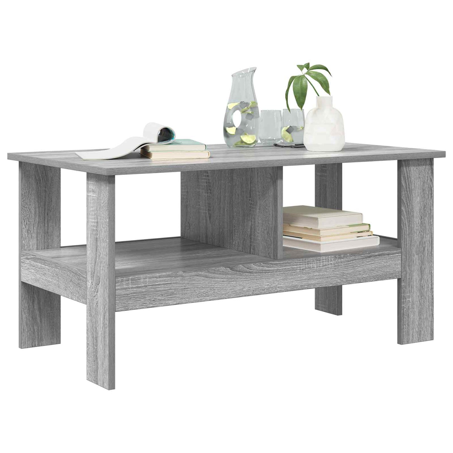 Coffee Table Grey Sonoma 90 x 50 x 45 cm Engineered Wood