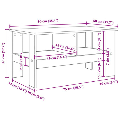 Coffee Table Artisan Oak 90 x 50 x 45 cm Engineered Wood