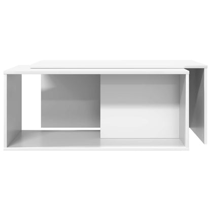 Coffee Table Set 2 pcs White Engineered Wood