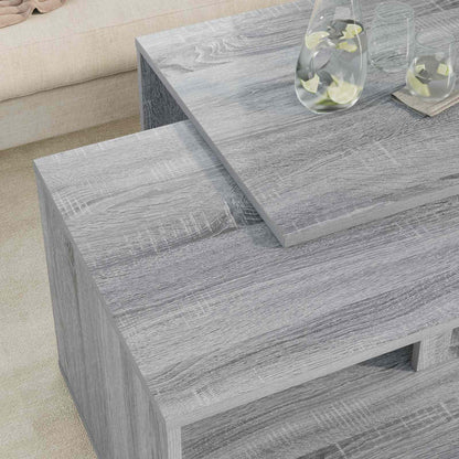 Coffee Table Set 2 pcs Grey Sonoma Engineered Wood