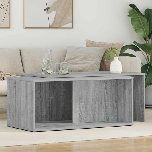 Coffee Table Set 2 pcs Grey Sonoma 90 x 48 x 40 cm