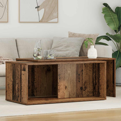 Coffee Table Set 2 pcs Old Wood Engineered Wood