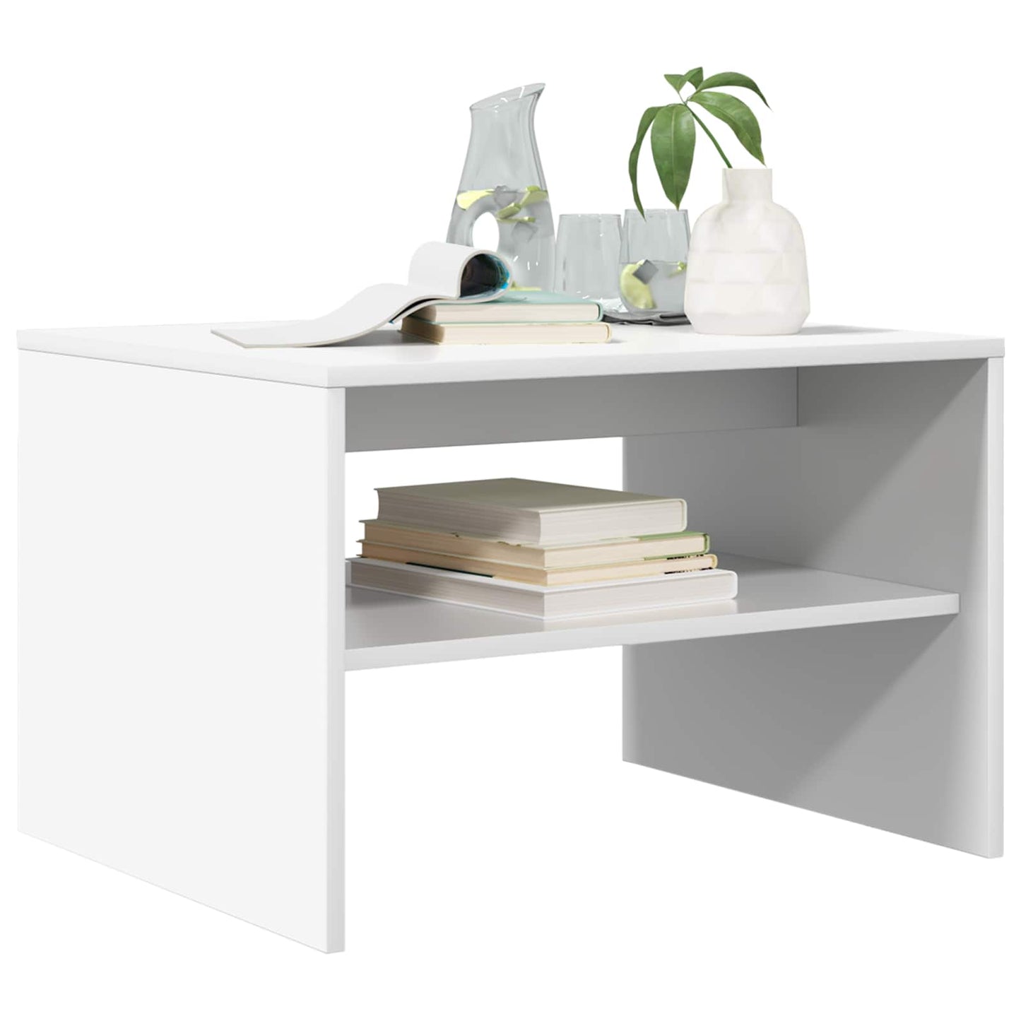 Coffee Table White 60 x 50 x 40 cm Engineered Wood