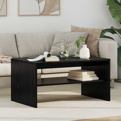 Coffee Table Black Oak 80 x 50 x 40 cm Engineered Wood