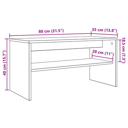 TV Cabinet 80 x 35 x 40 cm Old Wood Engineered Wood