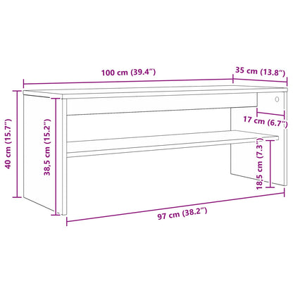 TV Cabinet White 100 x 35 x 40 cm Engineered Wood