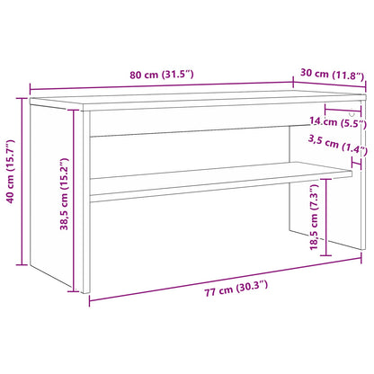 TV Cabinet Old Wood 80 x 30 x 40 cm Engineered Wood