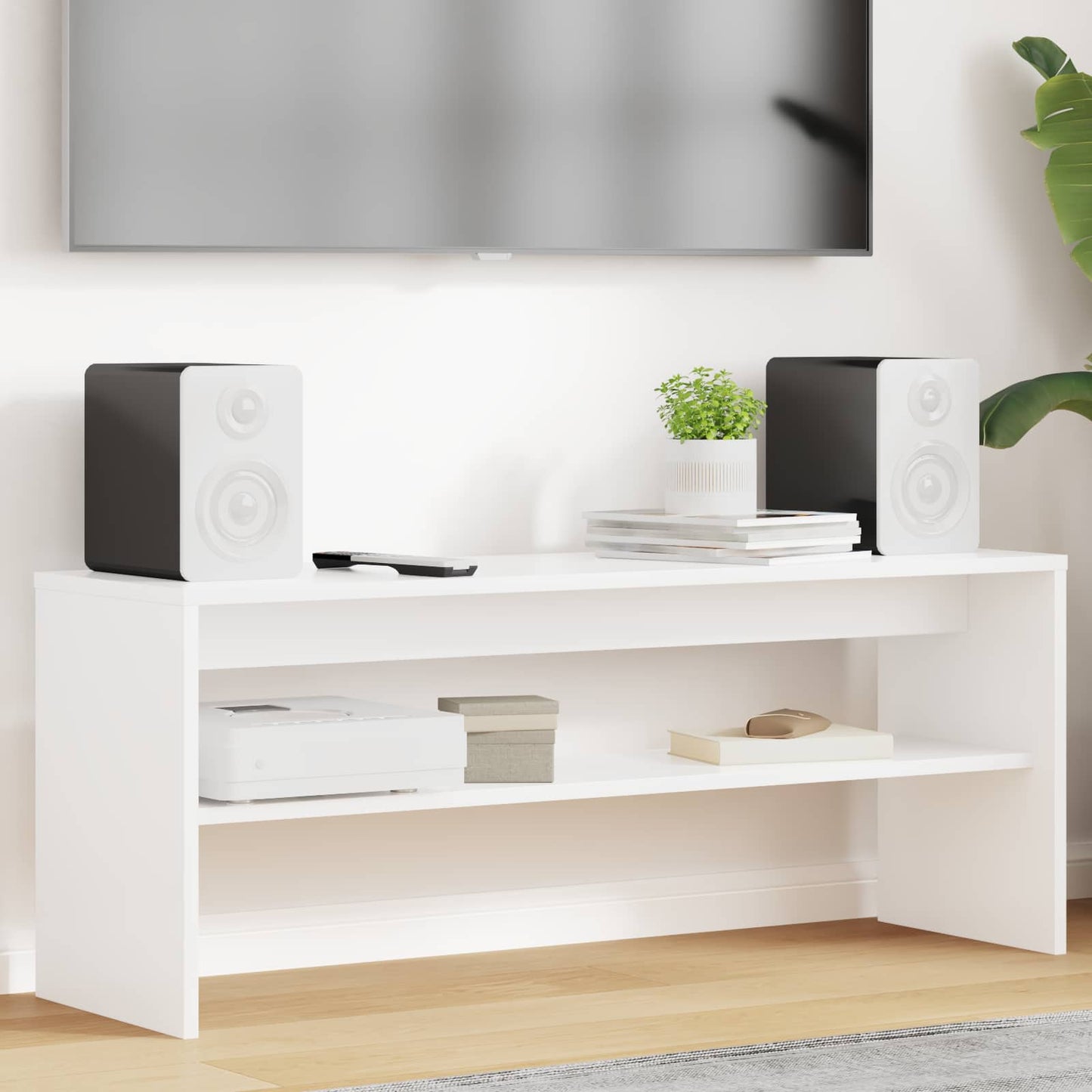 TV Cabinet White 100 x 30 x 40 cm Engineered Wood