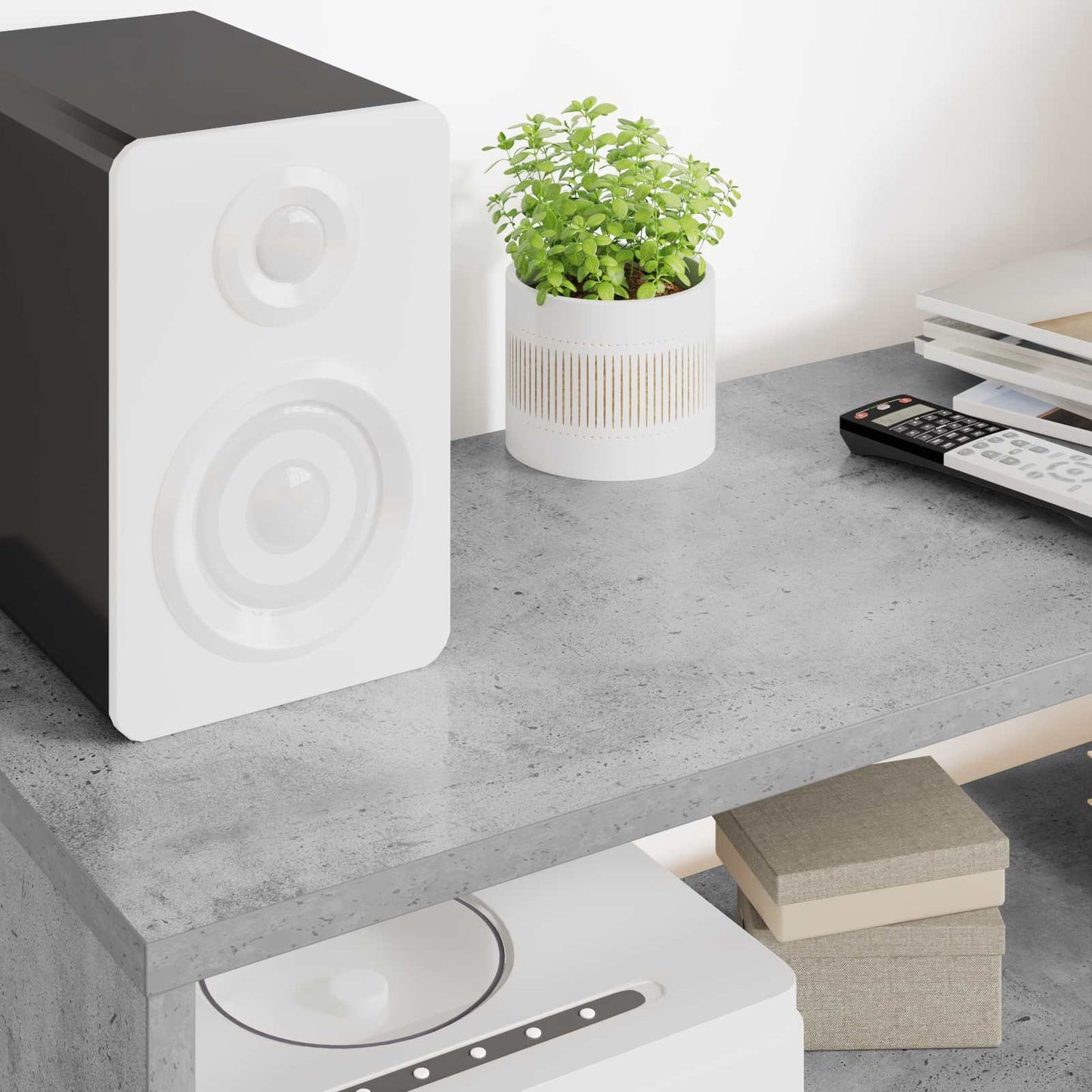 TV Cabinet Concrete Grey 100 x 30 x 40 cm Engineered Wood