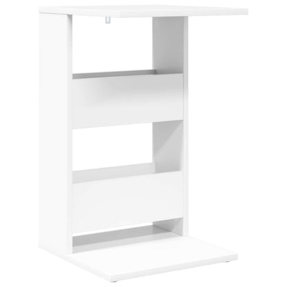 Side Table White 40 x 35 x 60.5 cm Engineered Wood