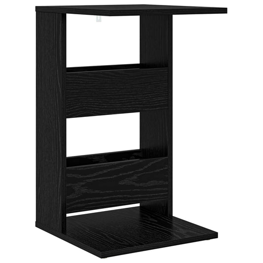 Side Table Black Oak 40 x 35 x 60.5 cm Engineered Wood