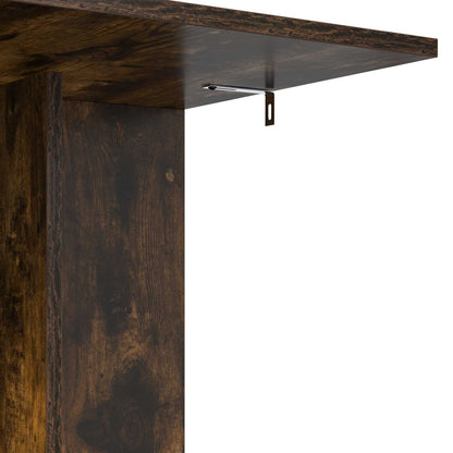 Side Table Smoked Oak 45 x 40 x 62.5 cm Engineered Wood