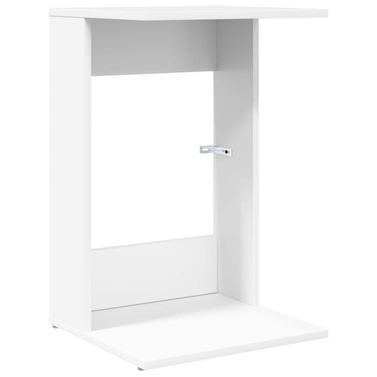 Side Table White 40 x 38 x 62.5 cm Engineered Wood
