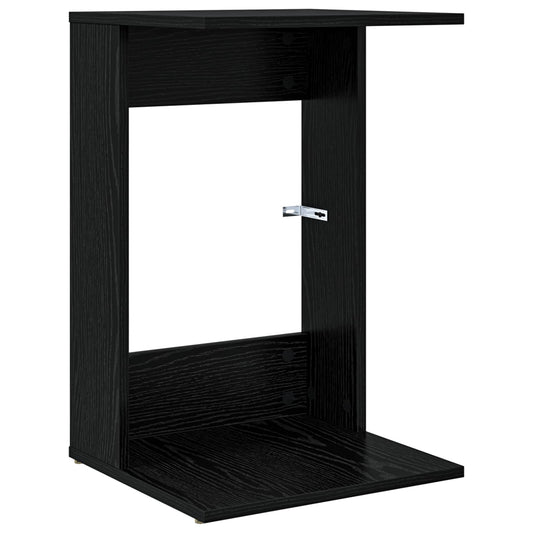 Side Table Black Oak 40 x 38 x 62.5 cm Engineered Wood