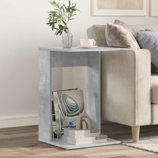 Side Table Concrete Grey 40 x 38 x 62.5 cm Engineered Wood