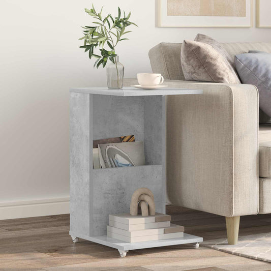 Side Table Concrete Grey 40 x 35 x 60 cm Engineered Wood