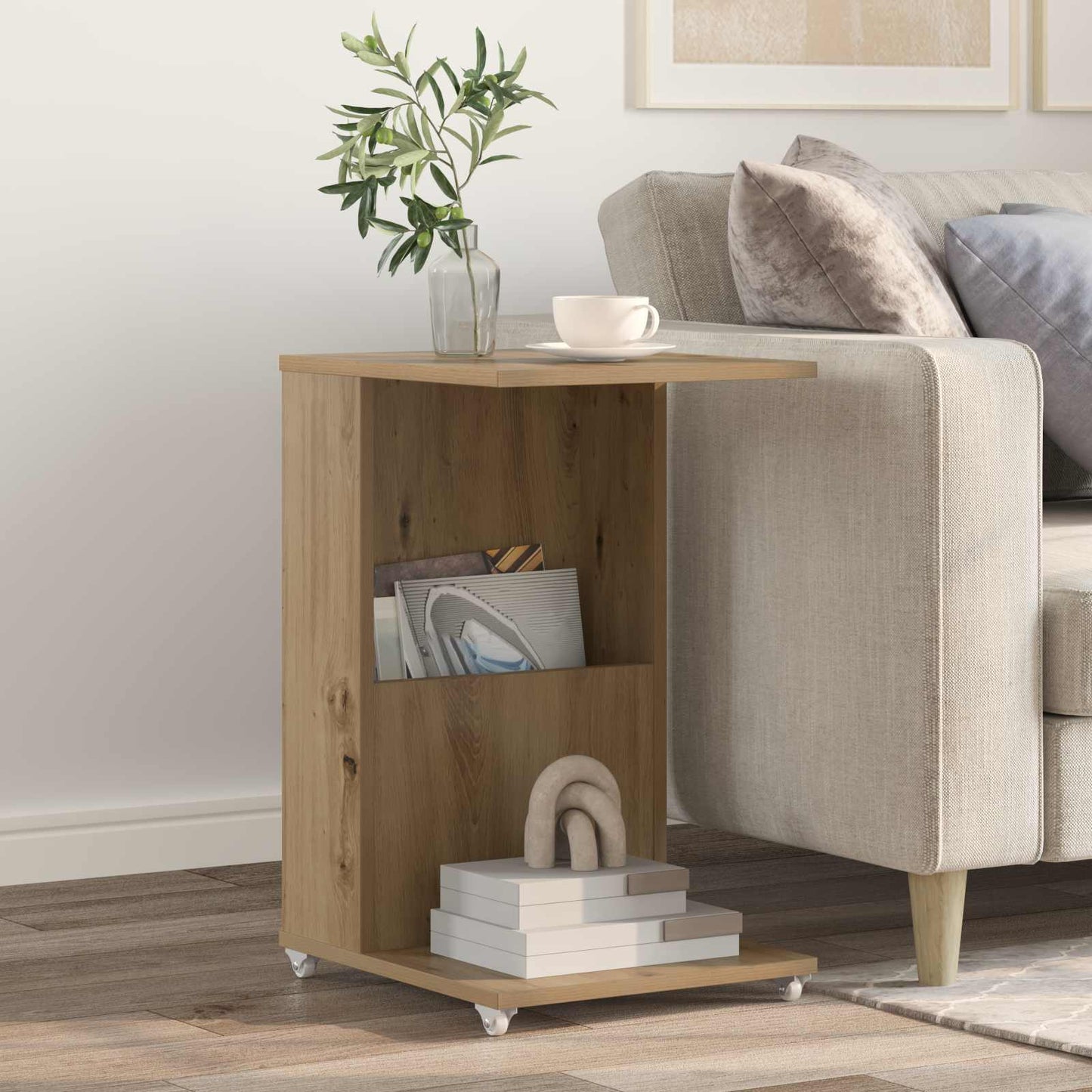 Side Table Artisan Oak 40 x 35 x 60 cm Engineered Wood