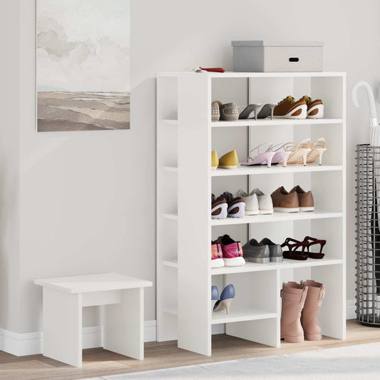 Shoe Cabinet 2 pcs 62 x 35 x 100 cm Engineered Wood White