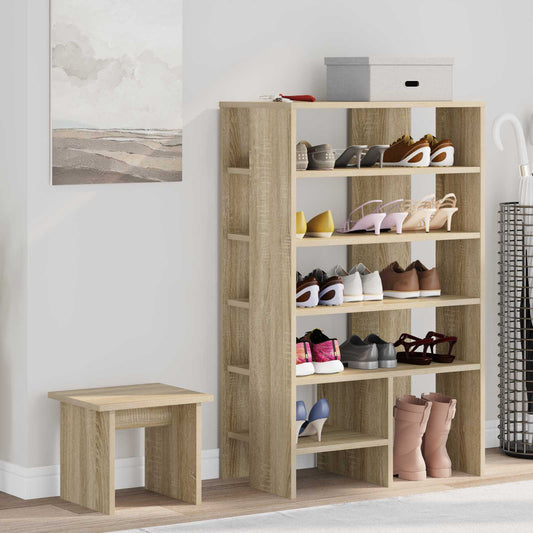 Shoe Cabinet 2 pcs 62 x 35 x 100 cm Engineered Wood Sonoma Oak