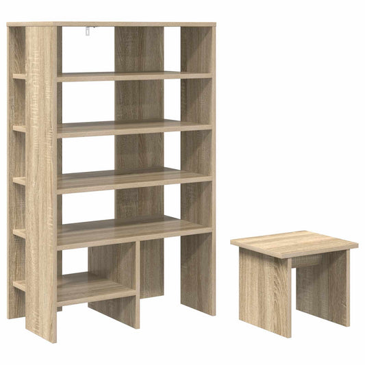 Shoe Cabinet 2 pcs 62 x 35 x 100 cm Engineered Wood Sonoma Oak
