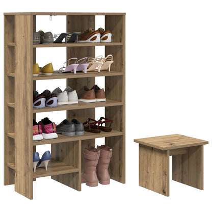 Shoe Cabinet 2 pcs 62 x 35 x 100 cm Engineered Wood Artisan Oak