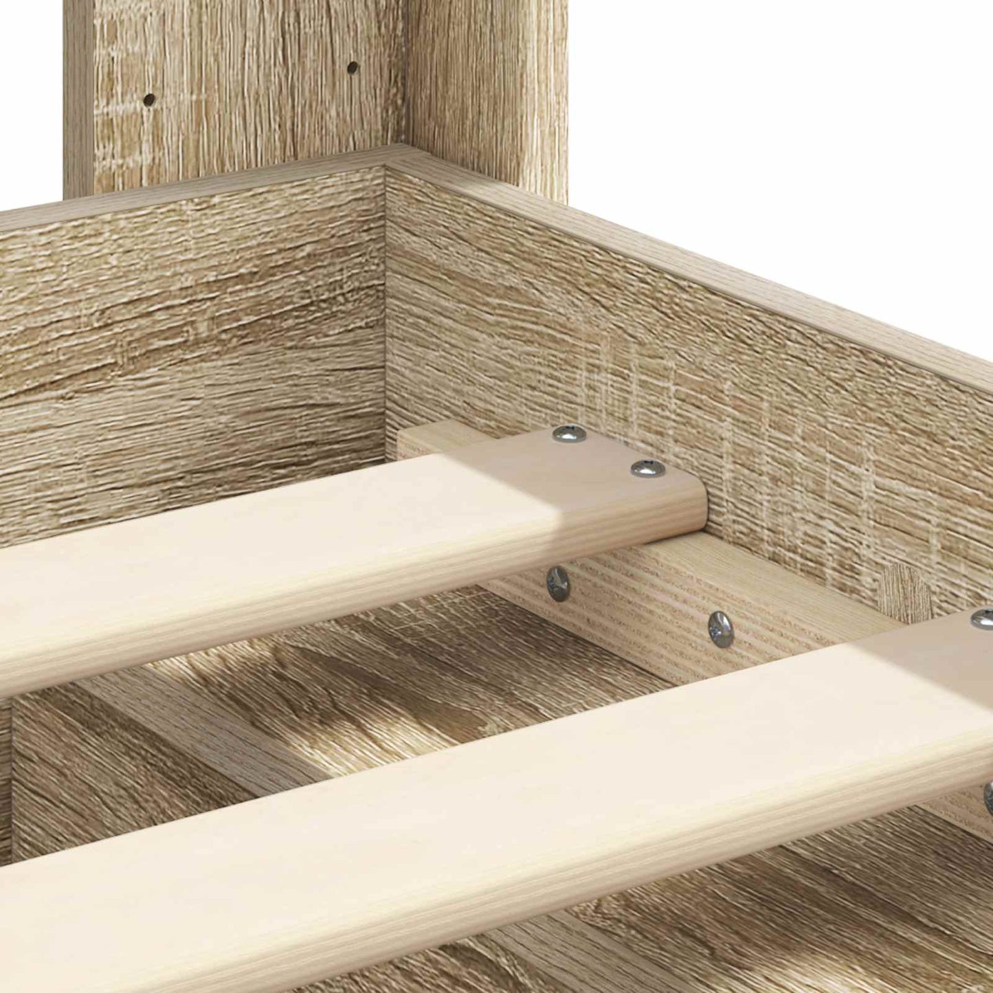 Bed Frame with Storage and Headboard Sonoma Oak 200 x 200 cm