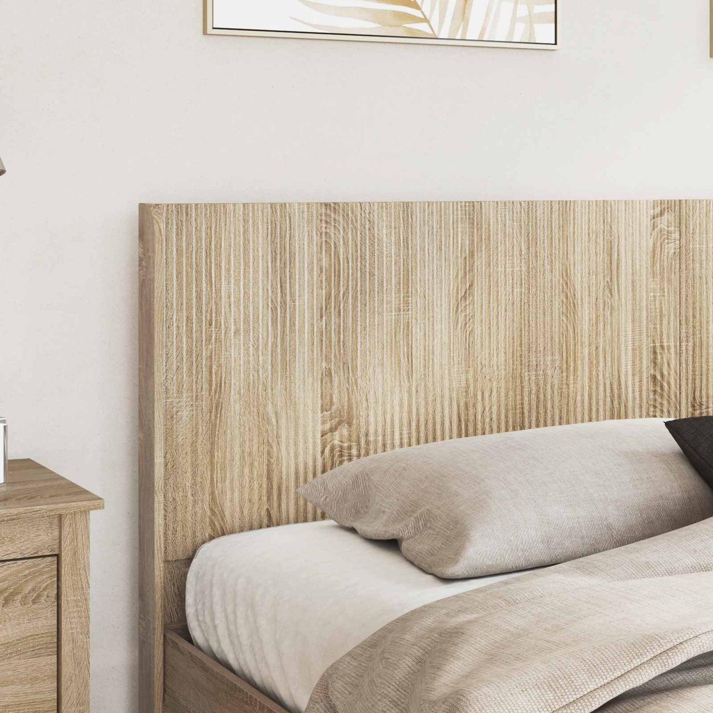 Bed Frame with Storage and Headboard Sonoma Oak 200 x 200 cm