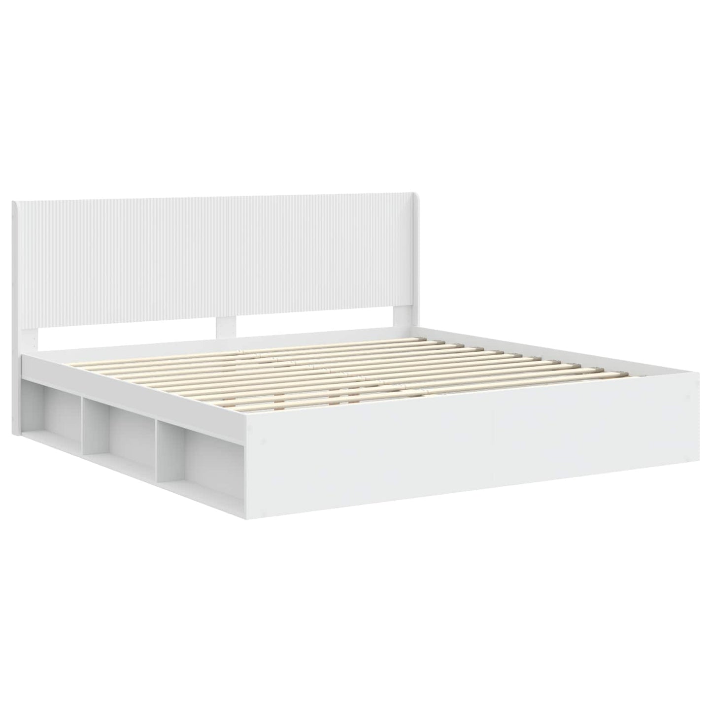 Bed Frame with Storage and Headboard 2 pcs Engineered Wood