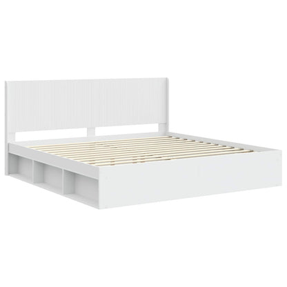 Bed Frame with Storage and Headboard 2 pcs Engineered Wood