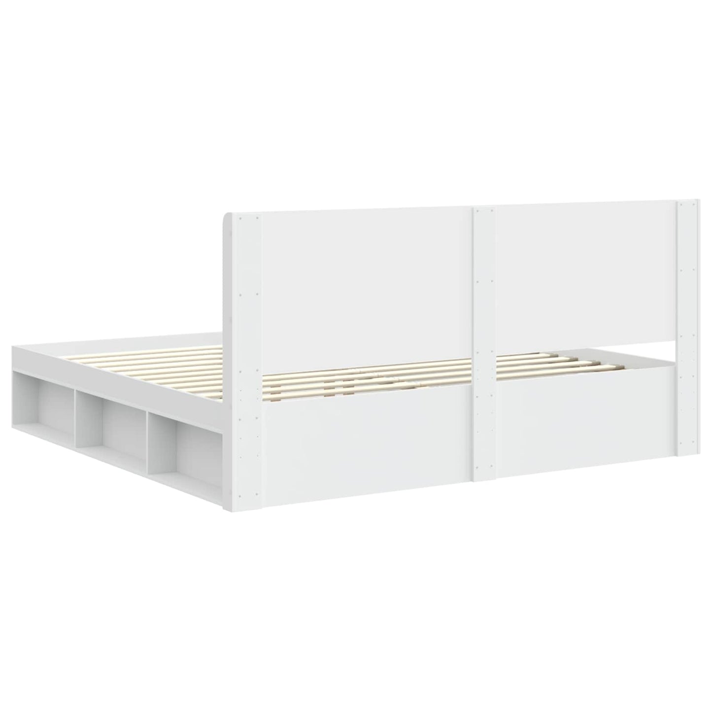 Bed Frame with Storage and Headboard 2 pcs Engineered Wood