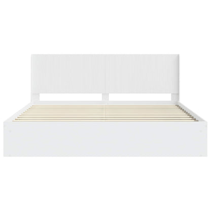 Bed Frame with Storage and Headboard 2 pcs Engineered Wood