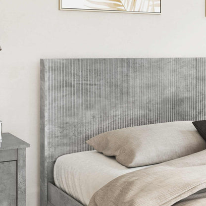Bed Frame with Storage and Headboard Concrete Grey 180 x 200 cm