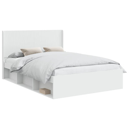 Bed Frame with Storage and Headboard 2 pcs Engineered Wood