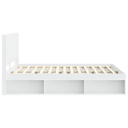 Bed Frame with Storage and Headboard 2 pcs Engineered Wood