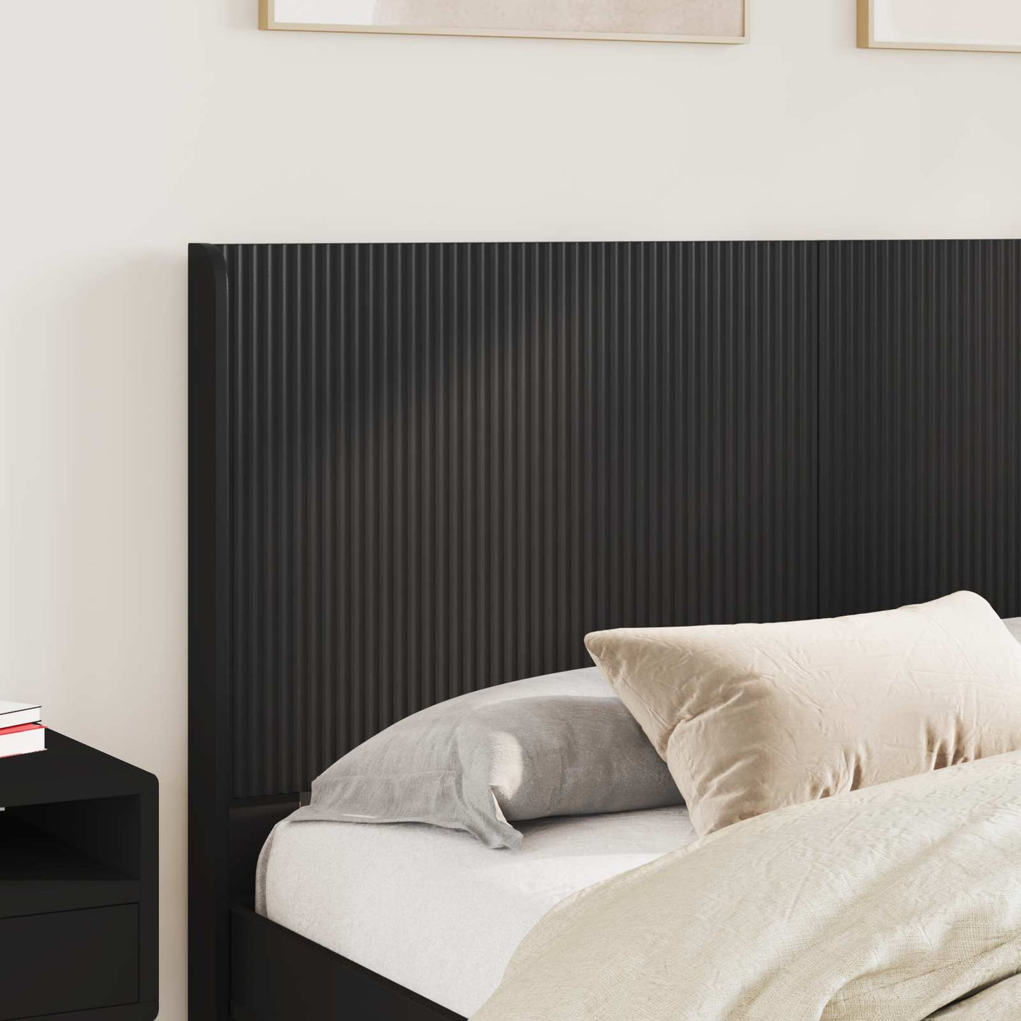 Bed Frame with Storage and Headboard 2 pcs Engineered Wood