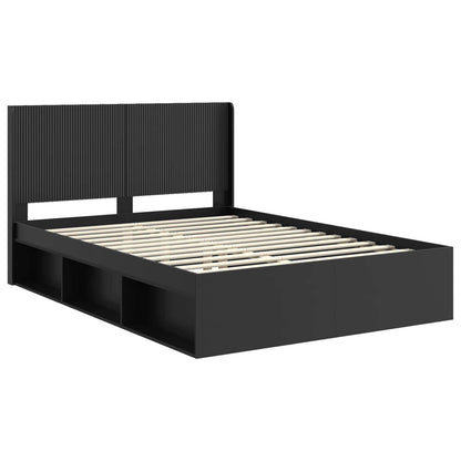 Bed Frame with Storage and Headboard 2 pcs Engineered Wood
