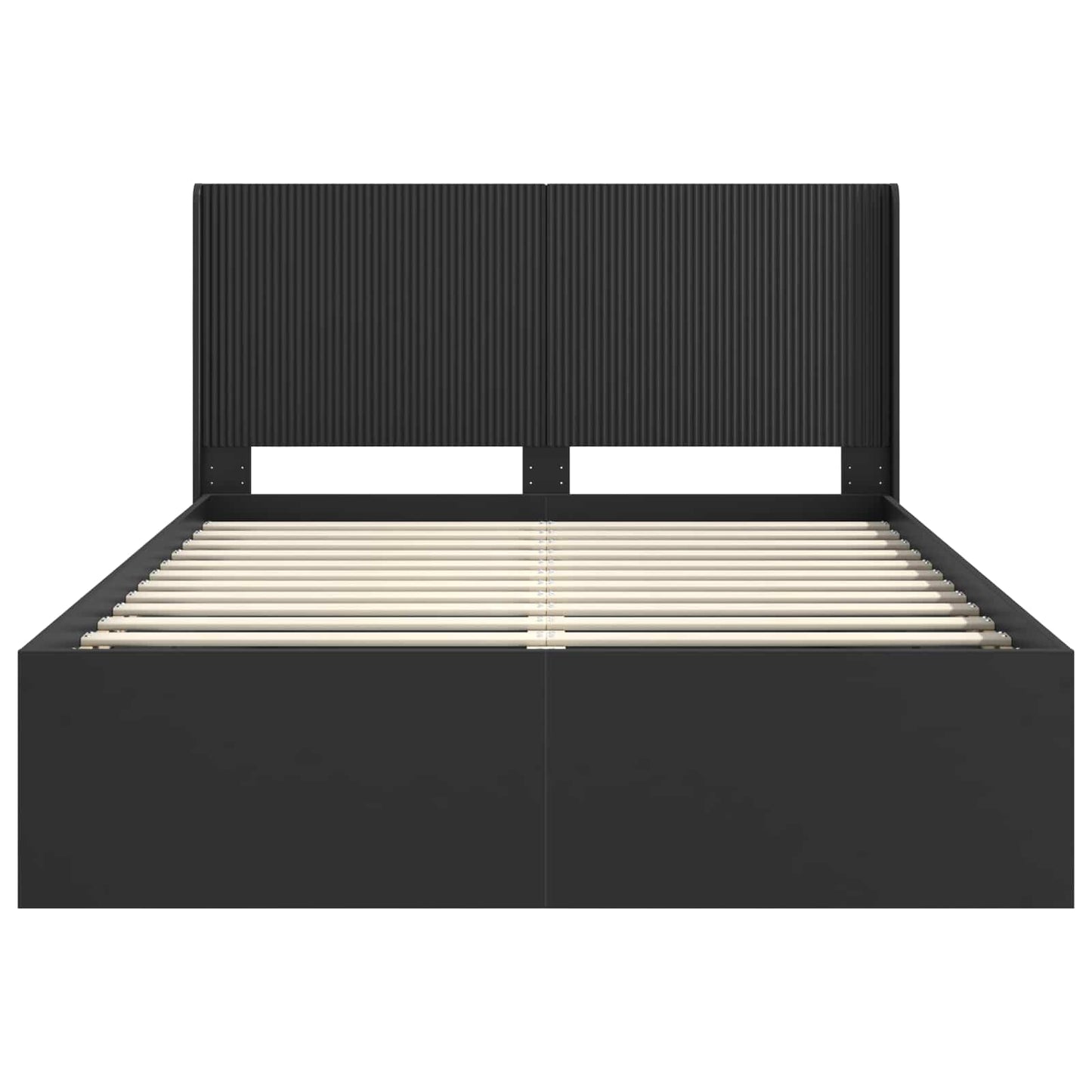 Bed Frame with Storage and Headboard 2 pcs Engineered Wood