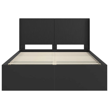 Bed Frame with Storage and Headboard 2 pcs Engineered Wood