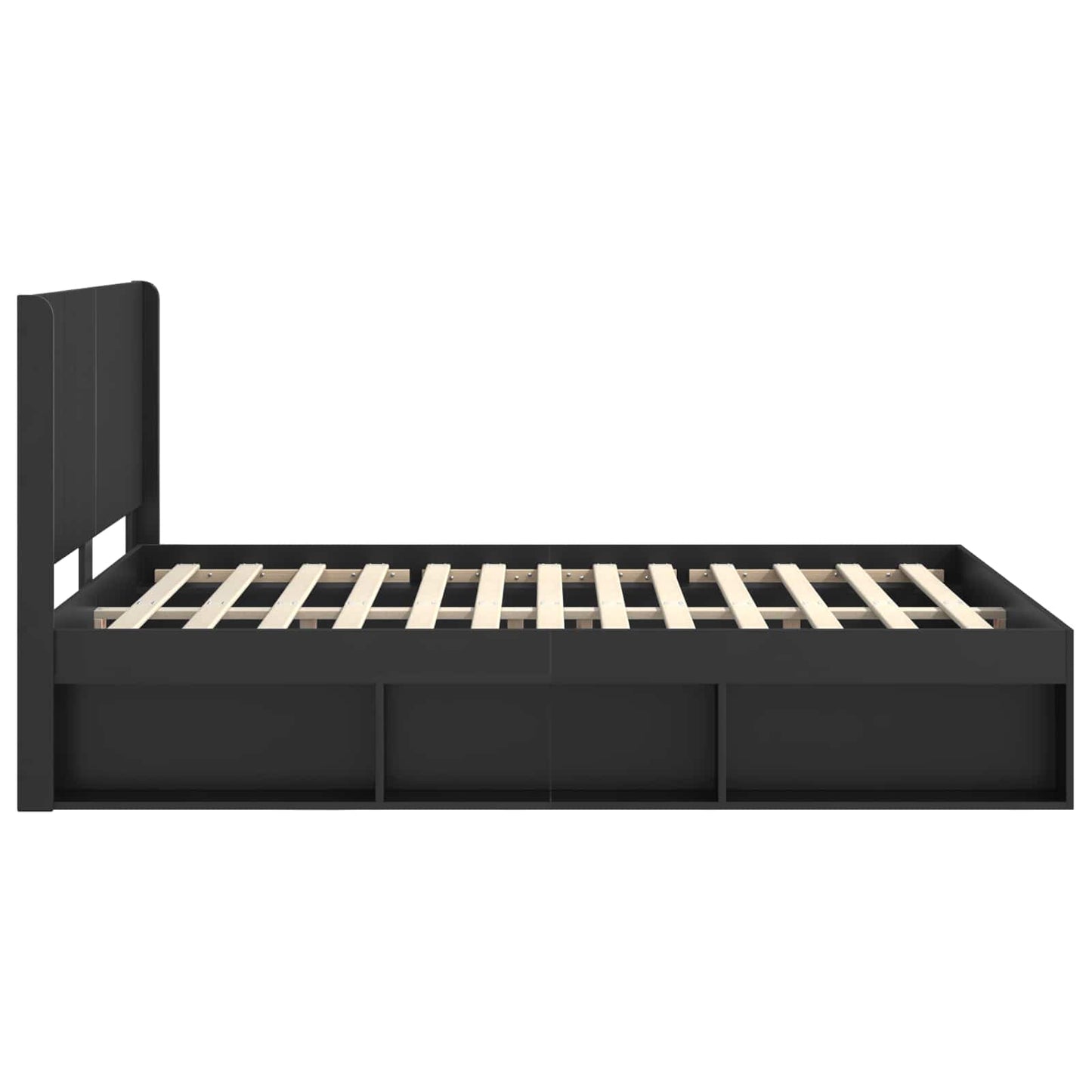 Bed Frame with Storage and Headboard 2 pcs Engineered Wood