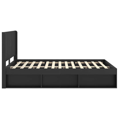 Bed Frame with Storage and Headboard 2 pcs Engineered Wood