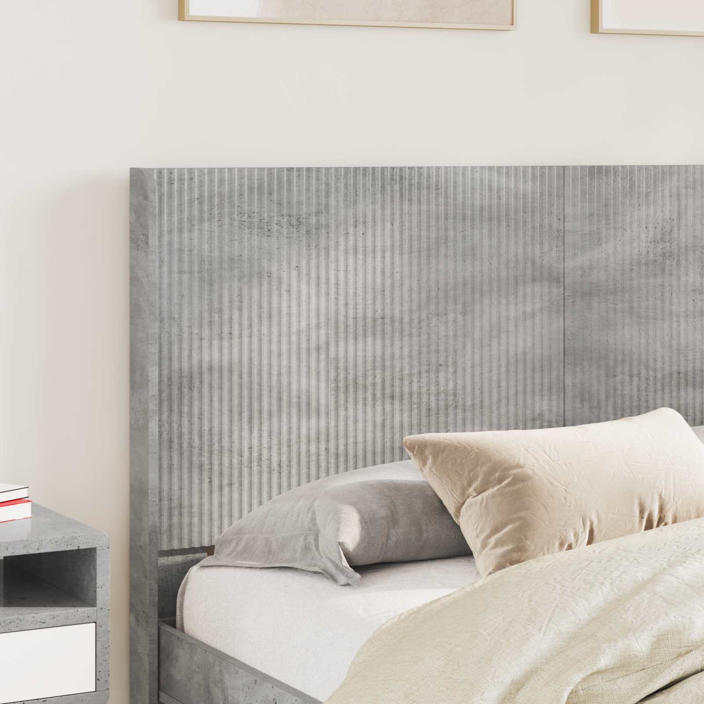 Bed Frame with Storage and Headboard 2 pcs Engineered Wood