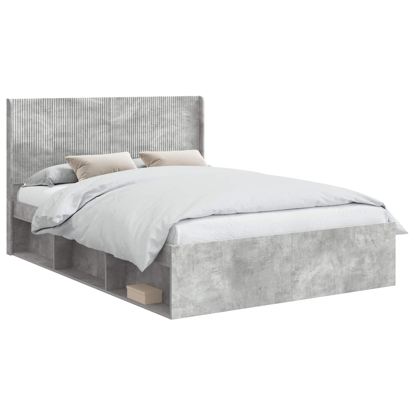 Bed Frame with Storage and Headboard 2 pcs Engineered Wood