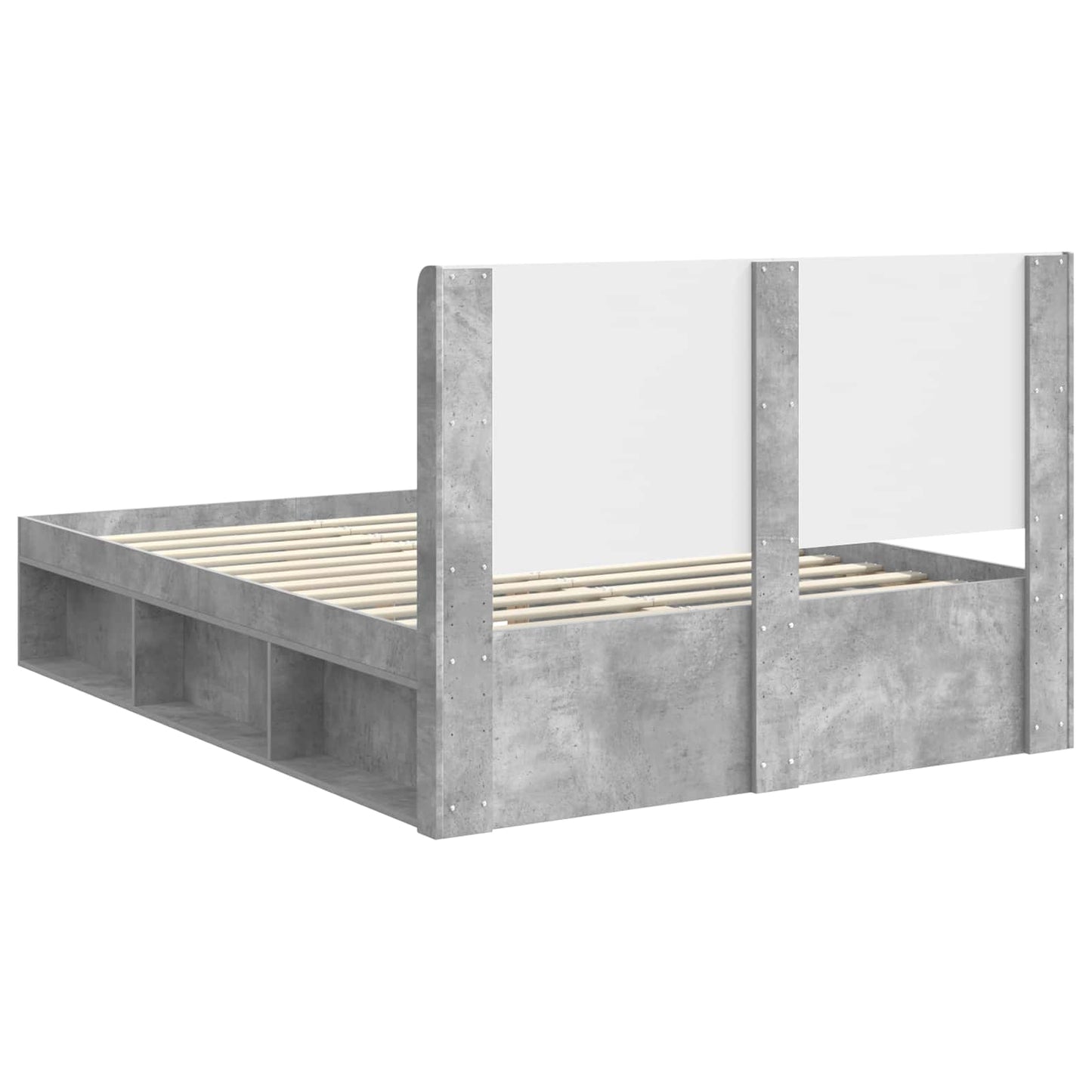 Bed Frame with Storage and Headboard 2 pcs Engineered Wood